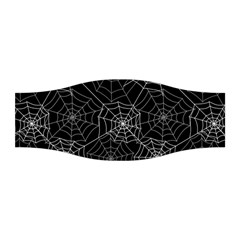 Pattern Spiderweb Halloween Gothic On Black Background Stretchable Headband by genx