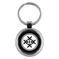 Official Logo Kekistan Circle Black And White Key Chains (round)  by snek