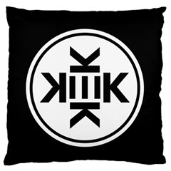 Official Logo Kekistan Circle Black And White Large Flano Cushion Case (one Side) by snek