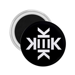 Official Logo Kekistan Circle Black And White On Black Background 2 25  Magnets by snek