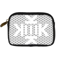 Logo Kek Pattern Black And White Kekistan Digital Camera Leather Case by snek
