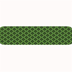 Logo Kek Pattern Black And Kekistan Green Background Large Bar Mat by snek