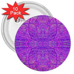 Hot Pink And Purple Abstract Branch Pattern 3  Buttons (10 Pack)  by myrubiogarden