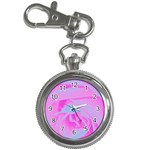Perfect Hot Pink And Light Blue Rose Detail Key Chain Watches