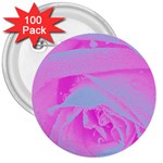 Perfect Hot Pink And Light Blue Rose Detail 3  Buttons (100 pack) 