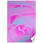Perfect Hot Pink And Light Blue Rose Detail Canvas 12  x 18 