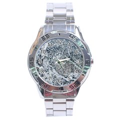 Marble Pattern Stainless Steel Analogue Watch