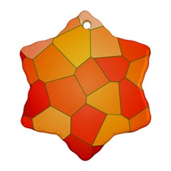 Background Pattern Orange Mosaic Ornament (snowflake)