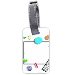 Abstract Geometric Triangle Dots Border Luggage Tags (one Side) 