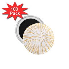 Yellow Firework Transparent 1 75  Magnets (100 Pack) 