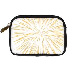 Yellow Firework Transparent Digital Camera Leather Case
