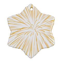 Yellow Firework Transparent Ornament (snowflake) by Mariart