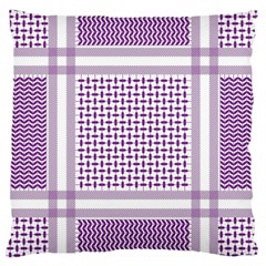 Purple Geometric Headdress Large Cushion Case (one Side)