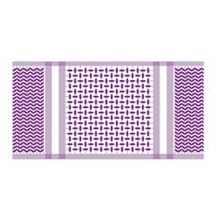 Purple Geometric Headdress Satin Wrap by Mariart