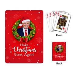 Make Christmas Great Again With Trump Face Maga Playing Cards Single Design by snek