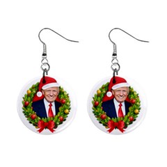 Trump Wraith Make Christmas Trump Only Sticker Trump Wrait Pattern13k Red Only Mini Button Earrings by snek