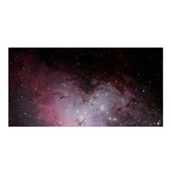 Eagle Nebula Wine Pink And Purple Pastel Stars Astronomy Satin Shawl by genx