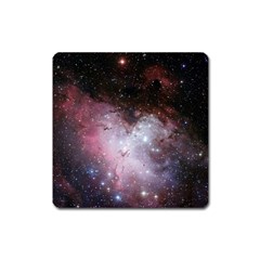 Eagle Nebula Wine Pink And Purple Pastel Stars Astronomy Square Magnet by genx