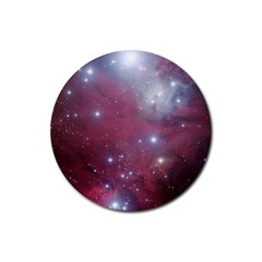 Christmas Tree Cluster Red Stars Nebula Constellation Astronomy Rubber Coaster (round) 