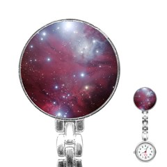 Christmas Tree Cluster Red Stars Nebula Constellation Astronomy Stainless Steel Nurses Watch