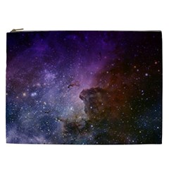 Carina Nebula Ngc 3372 The Grand Nebula Pink Purple And Blue With Shiny Stars Astronomy Cosmetic Bag (xxl) by genx