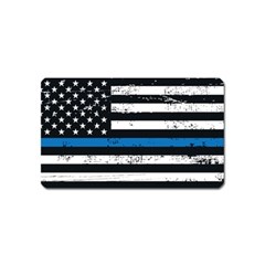 I Back The Blue The Thin Blue Line With Grunge Us Flag Magnet (name Card) by snek