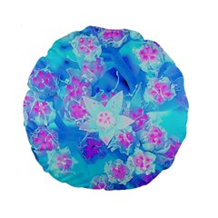 Blue And Hot Pink Succulent Underwater Sedum Standard 15  Premium Flano Round Cushions