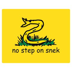 No Step On Snek Gadsden Flag Meme Parody Double Sided Flano Blanket (medium)  by snek