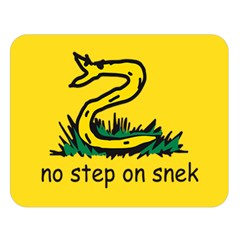 No Step On Snek Gadsden Flag Meme Parody Double Sided Flano Blanket (large)  by snek