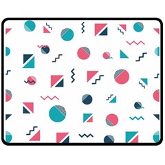Round Triangle Geometric Pattern Fleece Blanket (medium) 