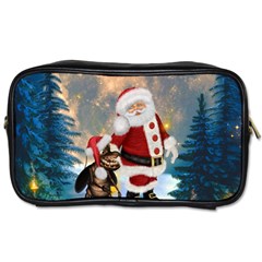 Merry Christmas, Santa Claus With Funny Cockroach In The Night Toiletries Bag (two Sides) by FantasyWorld7