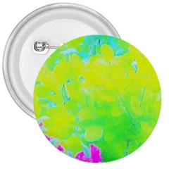 Fluorescent Yellow And Pink Abstract Garden Foliage 3  Buttons by myrubiogarden