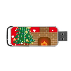 Christmas Room Living Room Portable Usb Flash (one Side) by Wegoenart