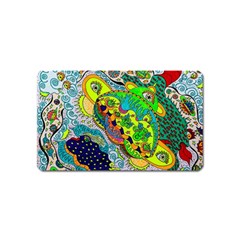 Cosmic Lizards With Alien Spaceship Magnet (name Card)