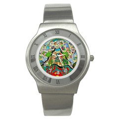 Supersonic Volcanic Sunmoon Faces Stainless Steel Watch