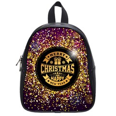 Christmas Golden Labels Xmas School Bag (small) by Simbadda