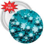 Stars Christmas Ice Decoration 3  Buttons (10 pack) 