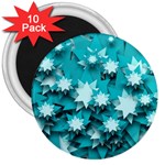 Stars Christmas Ice Decoration 3  Magnets (10 pack) 