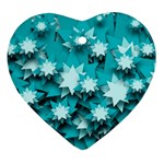 Stars Christmas Ice Decoration Heart Ornament (Two Sides)