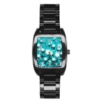 Stars Christmas Ice Decoration Stainless Steel Barrel Watch