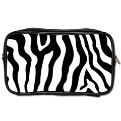 Zebra Horse Pattern Black And White Toiletries Bag (two Sides) by picsaspassion