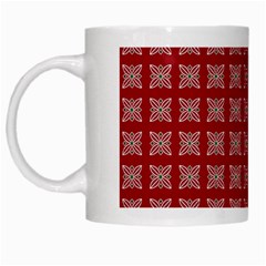 Christmas Paper Pattern White Mugs by Wegoenart