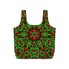 Christmas Kaleidoscope Pattern Full Print Recycle Bag (s) by Wegoenart