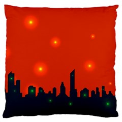 City Light Night Lights Evening Large Flano Cushion Case (one Side) by Wegoenart