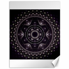 Fractal Mandala Circles Purple Canvas 36  X 48  by Wegoenart