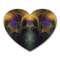 Fractal Colorful Pattern Design Heart Mousepads by Wegoenart