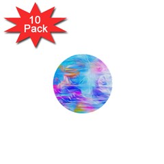 Background Drips Fluid Colorful 1  Mini Buttons (10 Pack)  by Wegoenart