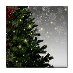 Christmas Fir Tree Mockup Star Face Towel by Wegoenart