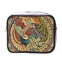 Wings Feathers Cubism Mosaic Mini Toiletries Bag (one Side) by Wegoenart