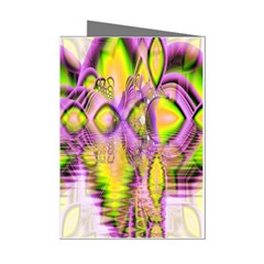 Golden Violet Crystal Heart Of Fire, Abstract Mini Greeting Cards (pkg Of 8) by DianeClancy